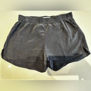 Equipment Lewis Charcoal 100% Silk Shorts